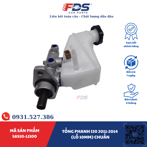 TỔNG PHANH HYUNDAI I20 2011–2014 (LỖ 10MM) – HÃNG BGF - Ảnh 6
