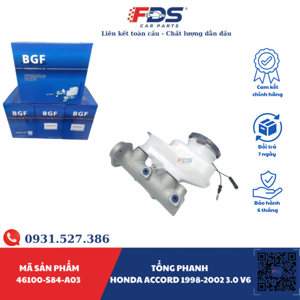 Tổng Phanh HONDA Accord 1998–2002 3.0 V6 – Hãng BGF