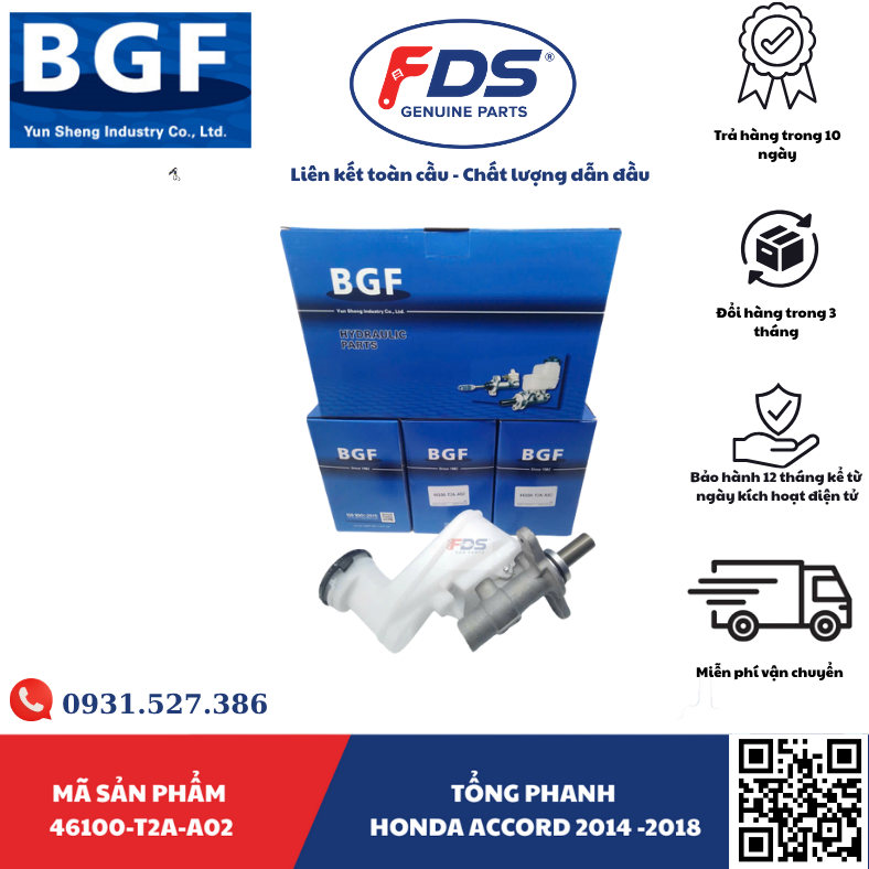 Công ty cổ phần xuất nhập khẩu FDS Tổng Phanh HONDA Accord 2014–2018 – Hãng BGF