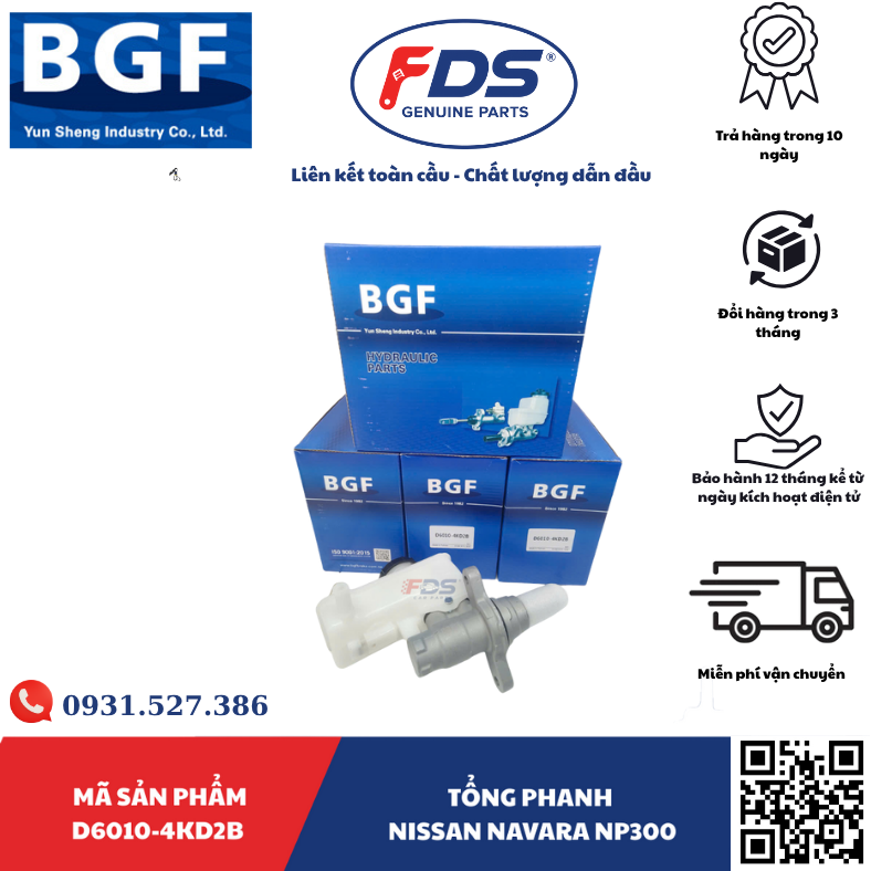 Công ty cổ phần xuất nhập khẩu FDS TỔNG PHANH NISSAN NAVARA NP300 – HÃNG BGF