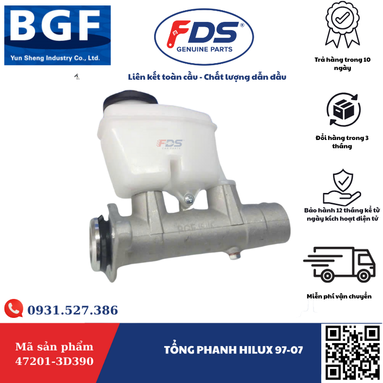 Công ty cổ phần xuất nhập khẩu FDS TỔNG PHANH TOYOTA HILUX 1997–2007 – HÃNG BGF