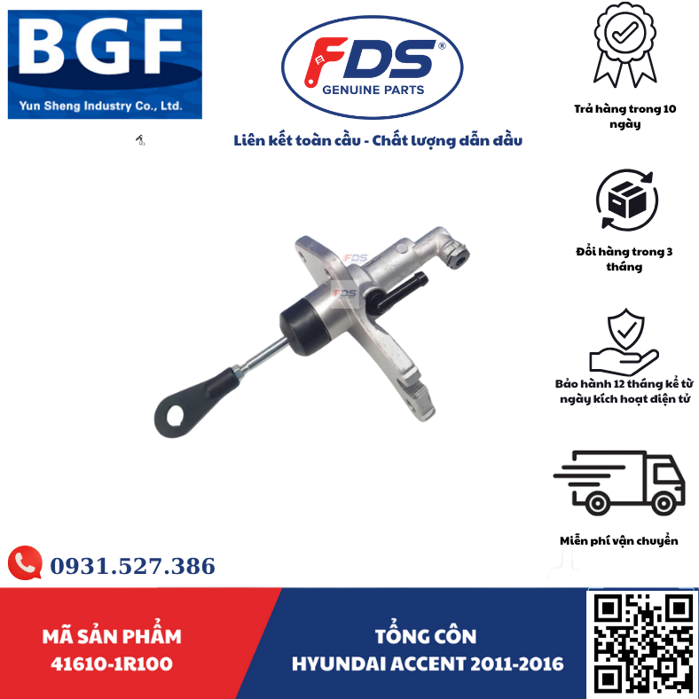Công ty cổ phần xuất nhập khẩu FDS Tổng côn Hyundai Accent 2011-2016- Hãng BGF 41610-1R100