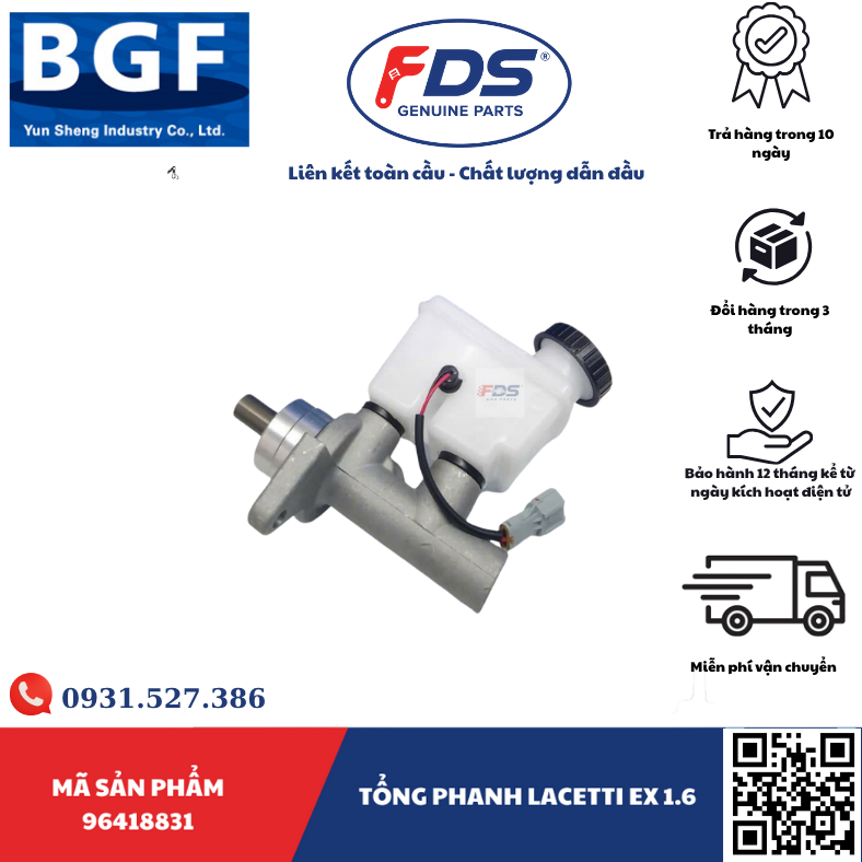 Công ty cổ phần xuất nhập khẩu FDS TỔNG PHANH LACETTI EX 1.6 - HÃNG BGF