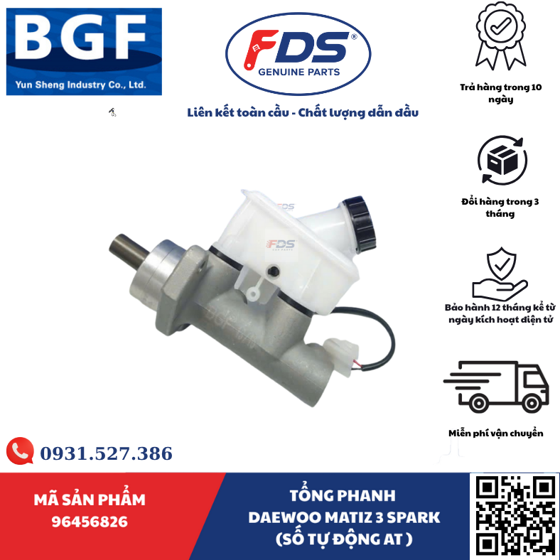 Công ty cổ phần xuất nhập khẩu FDS TỔNG PHANH DAEWOO MATIZ 3 / CHEVROLET SPARK AT (SỐ TỰ ĐỘNG)