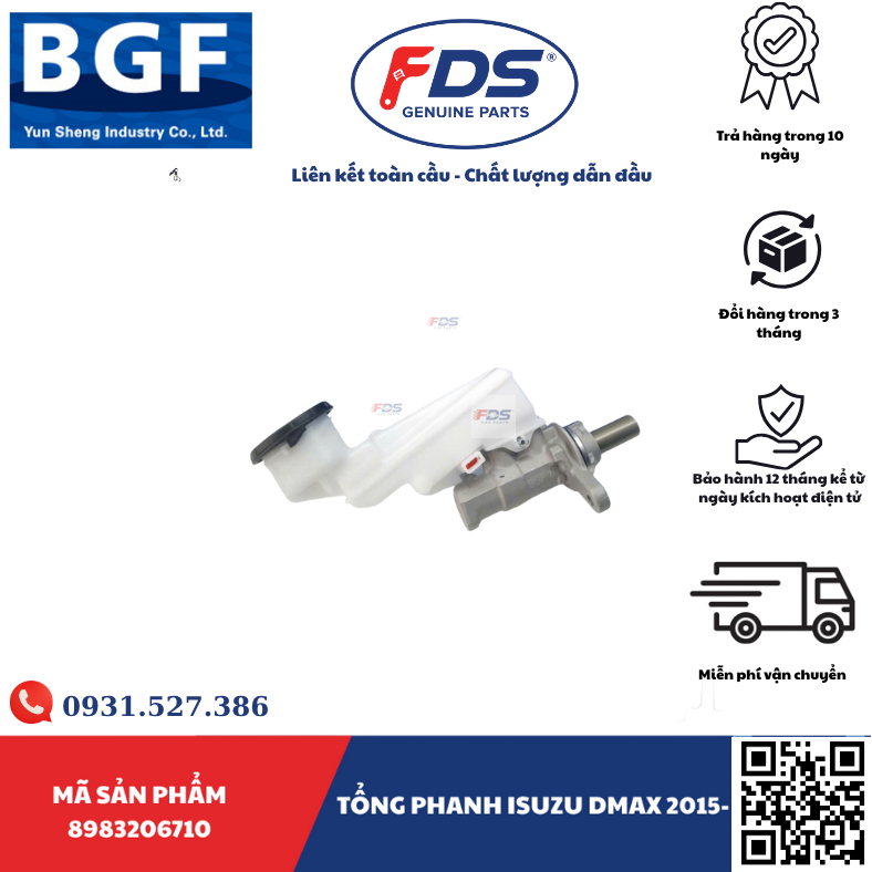 Công ty cổ phần xuất nhập khẩu FDS TỔNG PHANH ISUZU DMAX 2015- HÃNG BGF