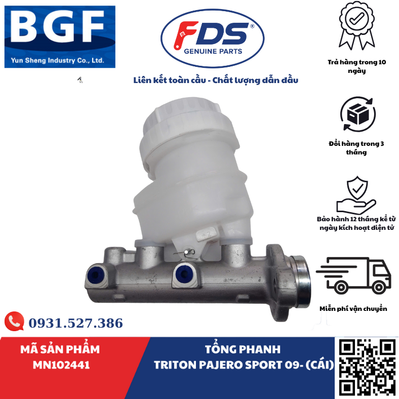 Công ty cổ phần xuất nhập khẩu FDS TỔNG PHANH MITSUBISHI TRITON / PAJERO SPORT 2009 – HÃNG BGF