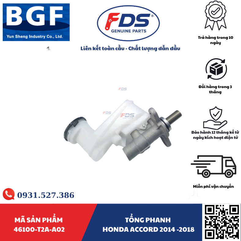 Công ty cổ phần xuất nhập khẩu FDS Tổng Phanh HONDA Accord 2014–2018 – Hãng BGF