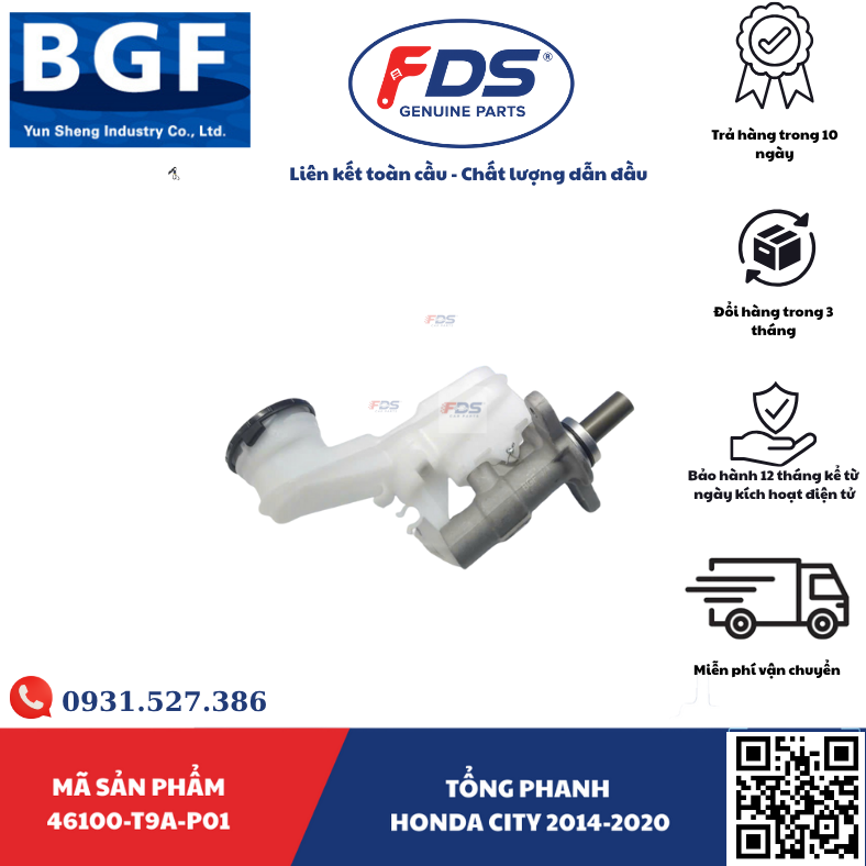 Công ty cổ phần xuất nhập khẩu FDS TỔNG PHANH HONDA City 2014–2020 – HÃNG BGF