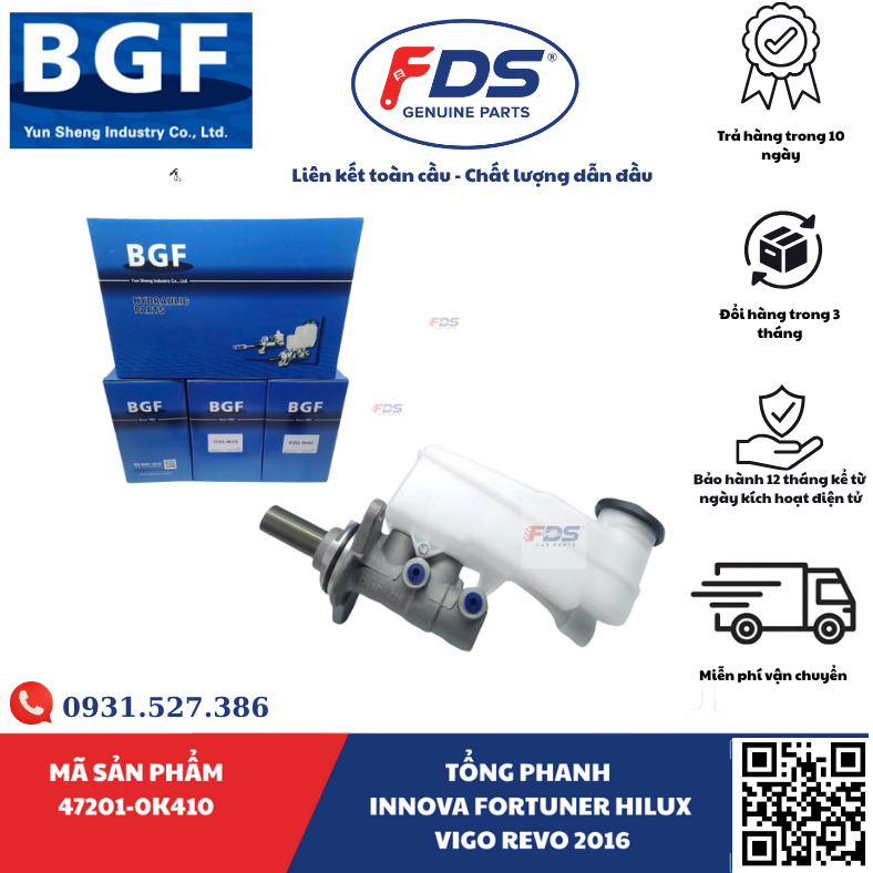 Công ty cổ phần xuất nhập khẩu FDS TỔNG PHANH INNOVA/FORTUNER/HILUX(VIGO,REVO) 2016