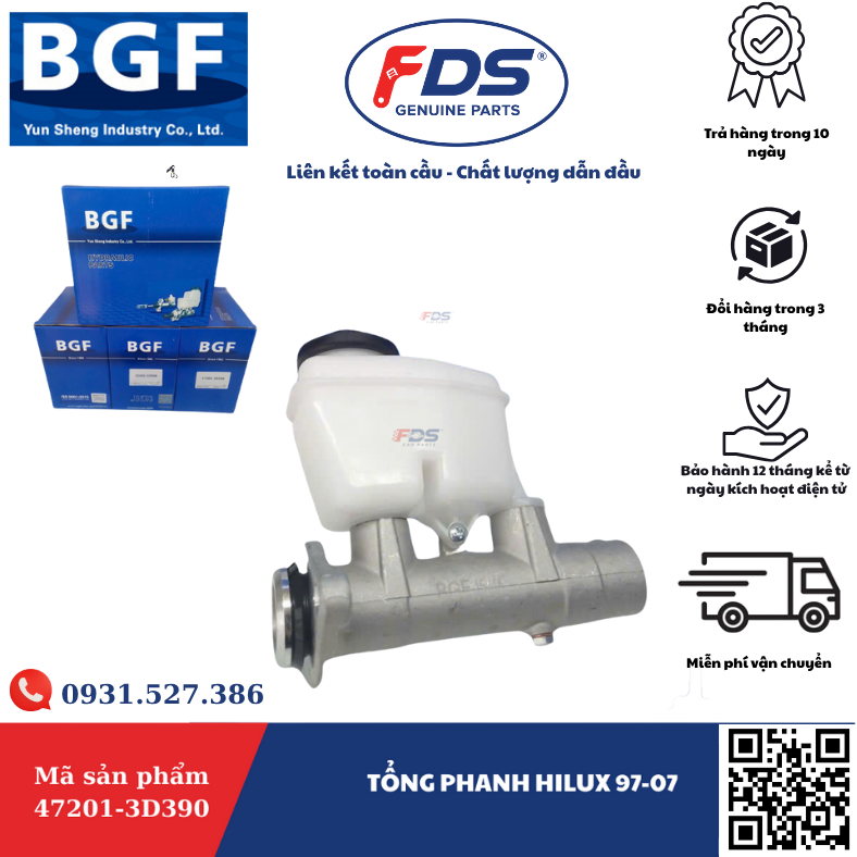 Công ty cổ phần xuất nhập khẩu FDS TỔNG PHANH TOYOTA HILUX 1997–2007 – HÃNG BGF