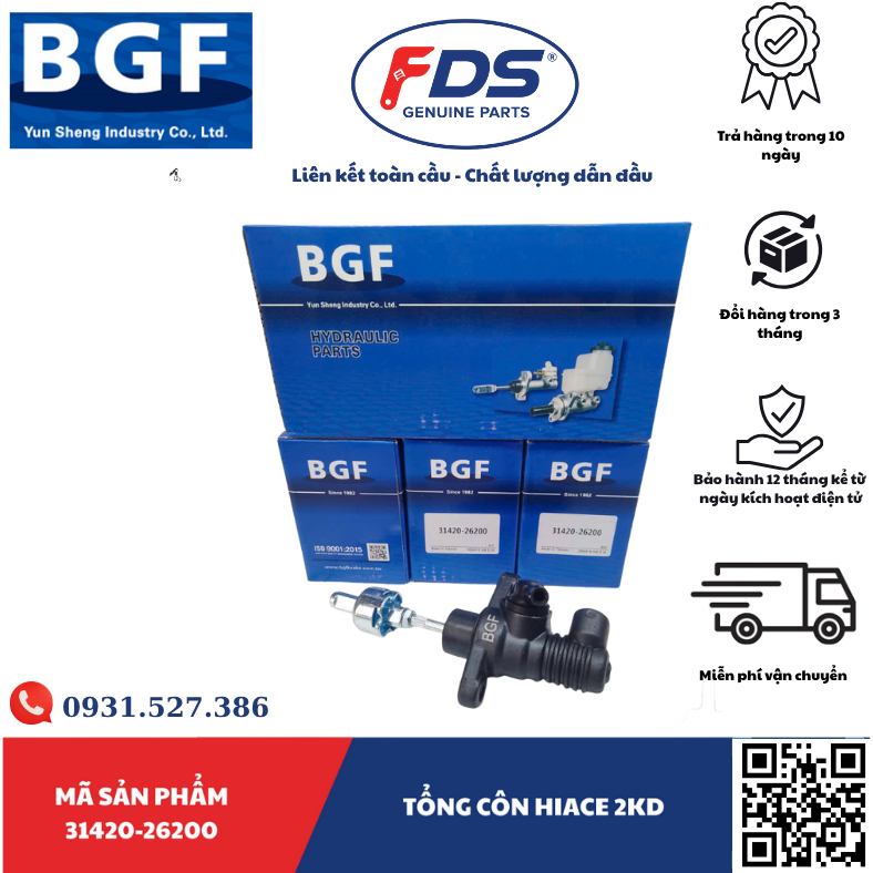 Công ty cổ phần xuất nhập khẩu FDS TỔNG CÔN TOYOTA HIACE 2KD – HÃNG BGF