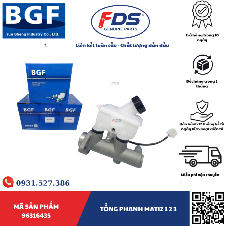 Công ty cổ phần xuất nhập khẩu FDS TỔNG PHANH DAEWOO MATIZ 1 / 2 / 3 – HÃNG BGF