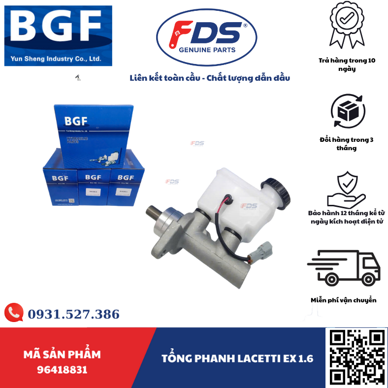 Công ty cổ phần xuất nhập khẩu FDS TỔNG PHANH LACETTI EX 1.6 - HÃNG BGF