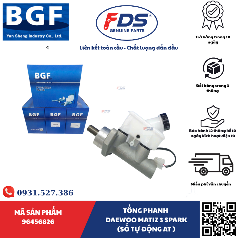 Công ty cổ phần xuất nhập khẩu FDS TỔNG PHANH DAEWOO MATIZ 3 / CHEVROLET SPARK AT (SỐ TỰ ĐỘNG)