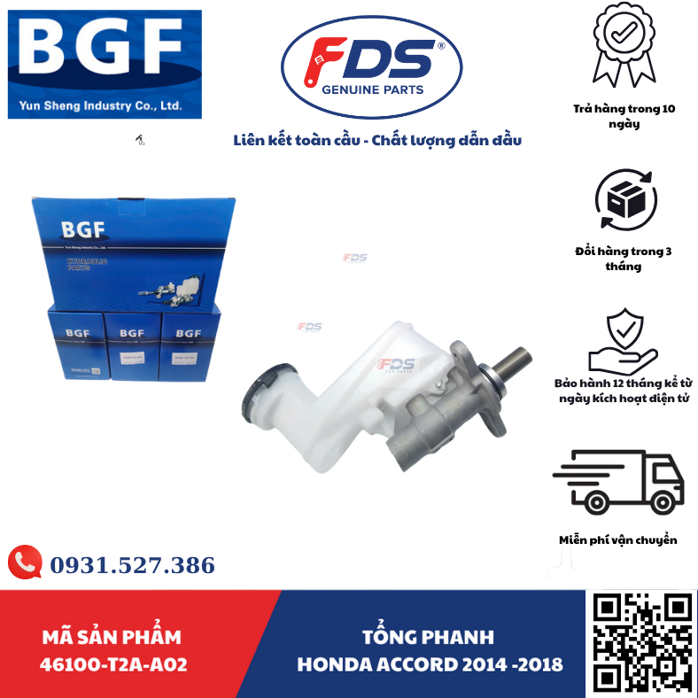 Công ty cổ phần xuất nhập khẩu FDS Tổng Phanh HONDA Accord 2014–2018 – Hãng BGF