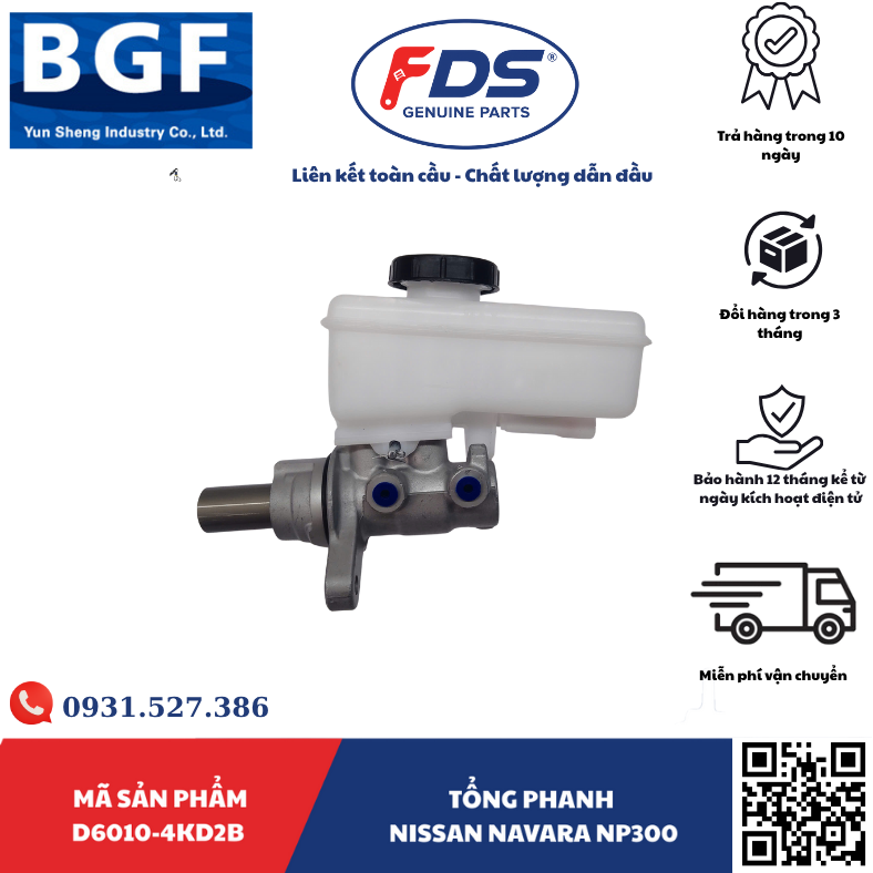 Công ty cổ phần xuất nhập khẩu FDS TỔNG PHANH NISSAN NAVARA NP300 – HÃNG BGF