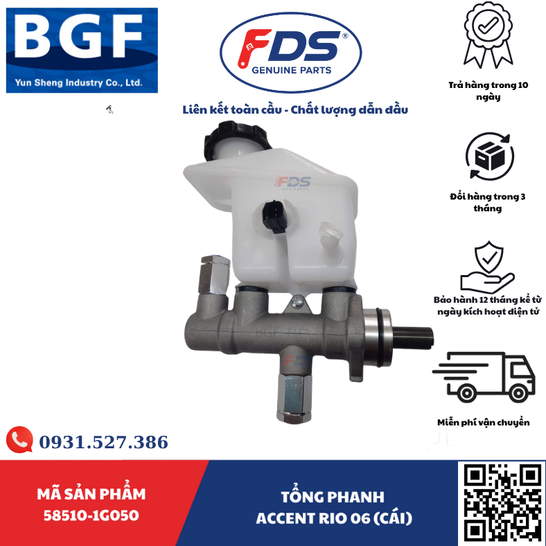 Công ty cổ phần xuất nhập khẩu FDS TỔNG PHANH HYUNDAI ACCENT / KIA RIO 2006 – HÃNG BGF