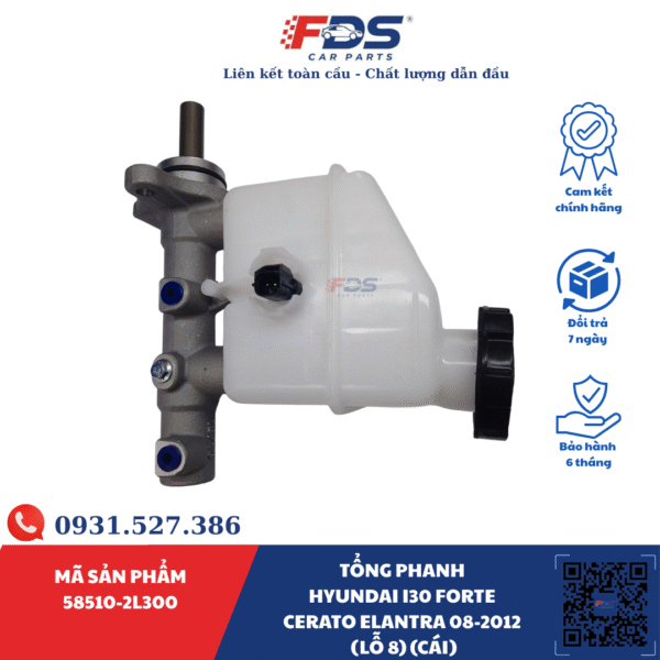 TỔNG PHANH HYUNDAI I30 FORTE CERATO ELANTRA 08-2012 (LỖ 8) (CÁI)