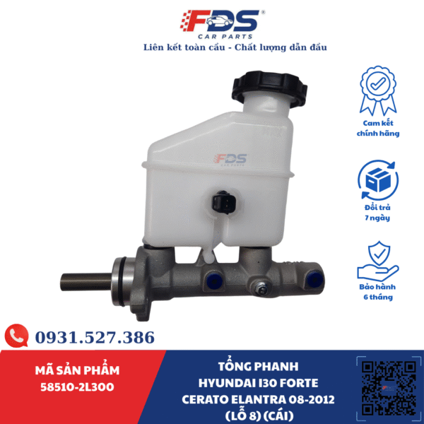 TỔNG PHANH HYUNDAI I30 FORTE CERATO ELANTRA 08-2012 (LỖ 8) (CÁI)