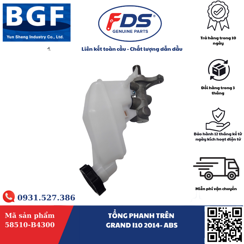 Công ty cổ phần xuất nhập khẩu FDS TỔNG PHANH HYUNDAI GRAND I10 2014– (CÓ ABS) – HÃNG BGF