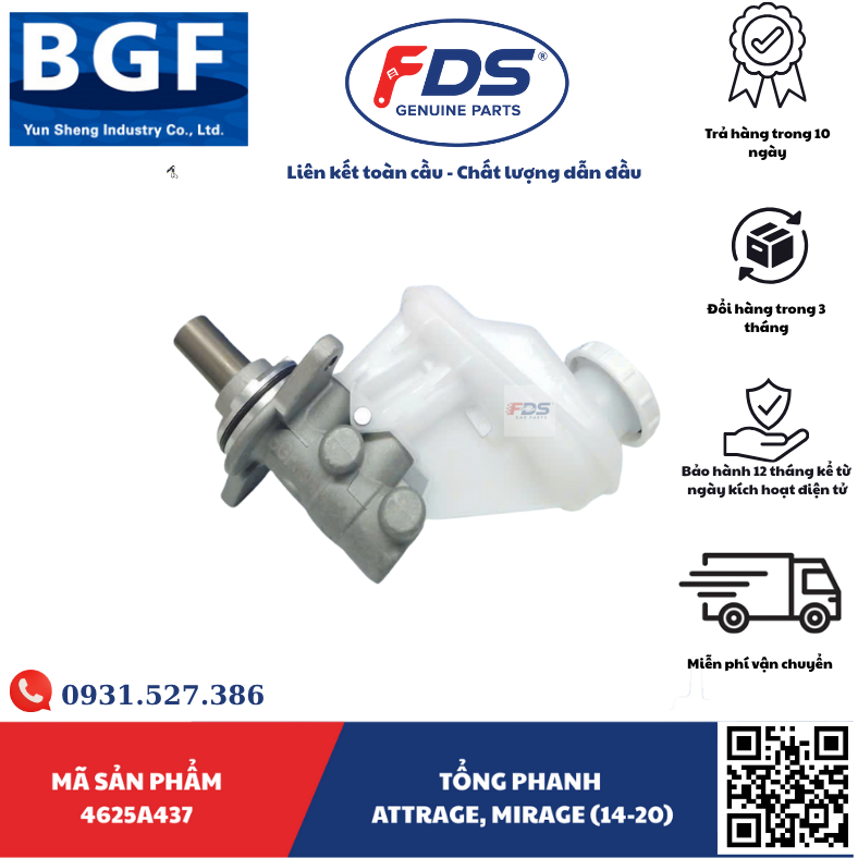 Công ty cổ phần xuất nhập khẩu FDS TỔNG PHANH ATTRAGE / MIRAGE 2014–2020 – HÃNG BGF