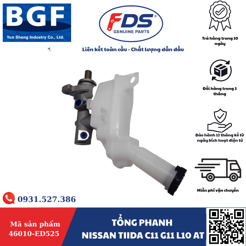Công ty cổ phần xuất nhập khẩu FDS Tổng phanh Nissan Tiida C11 G11 L10 AT BLUEBIRD LIVINA