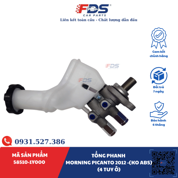 TỔNG PHANH MORNING PICANTO 2012 -(KO ABS)(4 tuy ô)