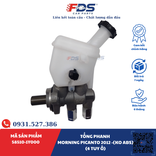 TỔNG PHANH MORNING PICANTO 2012 -(KO ABS)(4 tuy ô)