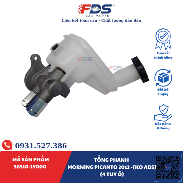 TỔNG PHANH MORNING PICANTO 2012 -(KO ABS)(4 tuy ô)