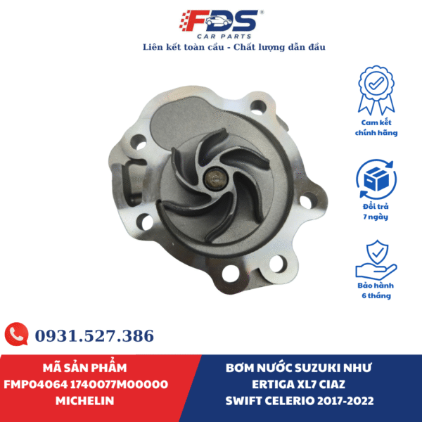 BƠM NƯỚC Suzuki như Ertiga XL7 CIAZ SWIFT Celerio 2017-2022