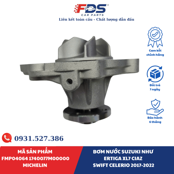 BƠM NƯỚC Suzuki như Ertiga XL7 CIAZ SWIFT Celerio 2017-2022