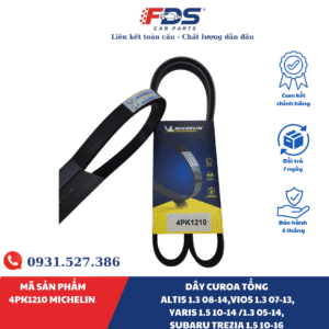 Dây Curoa Tổng Altis 1.3 08-14,Vios 1.3 07-13,Yaris 1.5 10-14 /1.3 05-14,Subaru Trezia 1.5 10-16