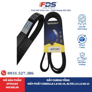 Dây Curoa Tổng MÁY PHÁT Corolla 1.8 08-14, Altis 1.6 1.8 08-13