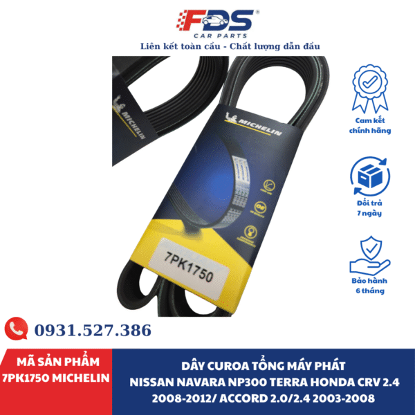 DÂY CUROA TỔNG Máy phát NISSAN NAVARA NP300 TERRA Honda Crv 2.4 2008-2012/ Accord 2.0/2.4 2003-2008