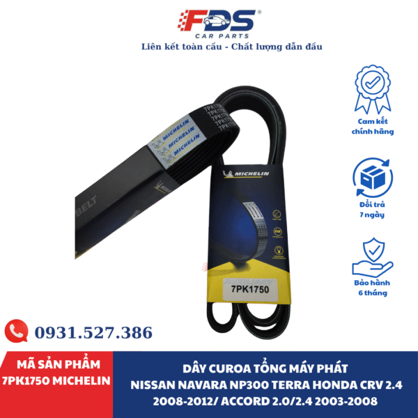 DÂY CUROA TỔNG Máy phát NISSAN NAVARA NP300 TERRA Honda Crv 2.4 2008-2012/ Accord 2.0/2.4 2003-2008