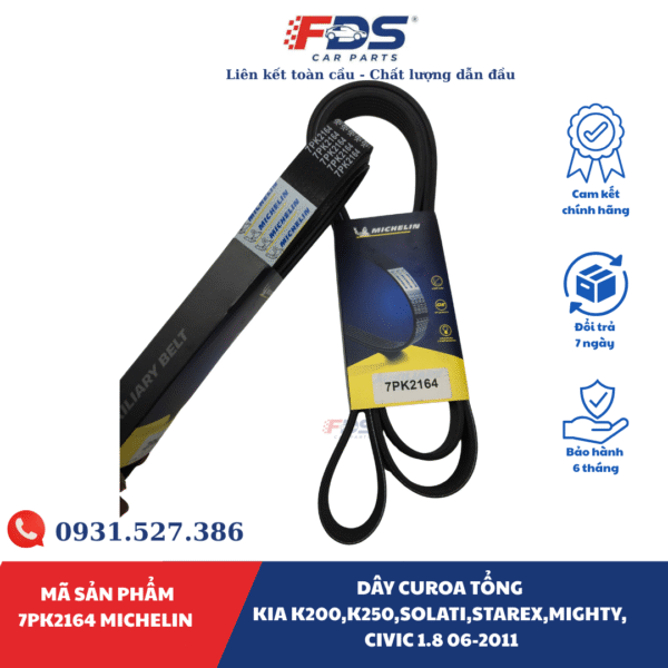 DÂY CUROA TỔNG KIA K200,K250,Solati,Starex,Mighty, CIVIC 1.8 06-2011