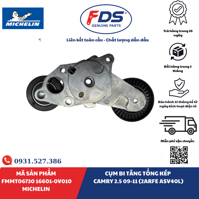 Công ty cổ phần xuất nhập khẩu FDS CỤM BI TĂNG TỔNG KÉP TOYOTA CAMRY 2.5 (2009–2011, 2AR-FE ASV40L) | MICHELIN FMMT06730 – MÃ 16601-0V010
