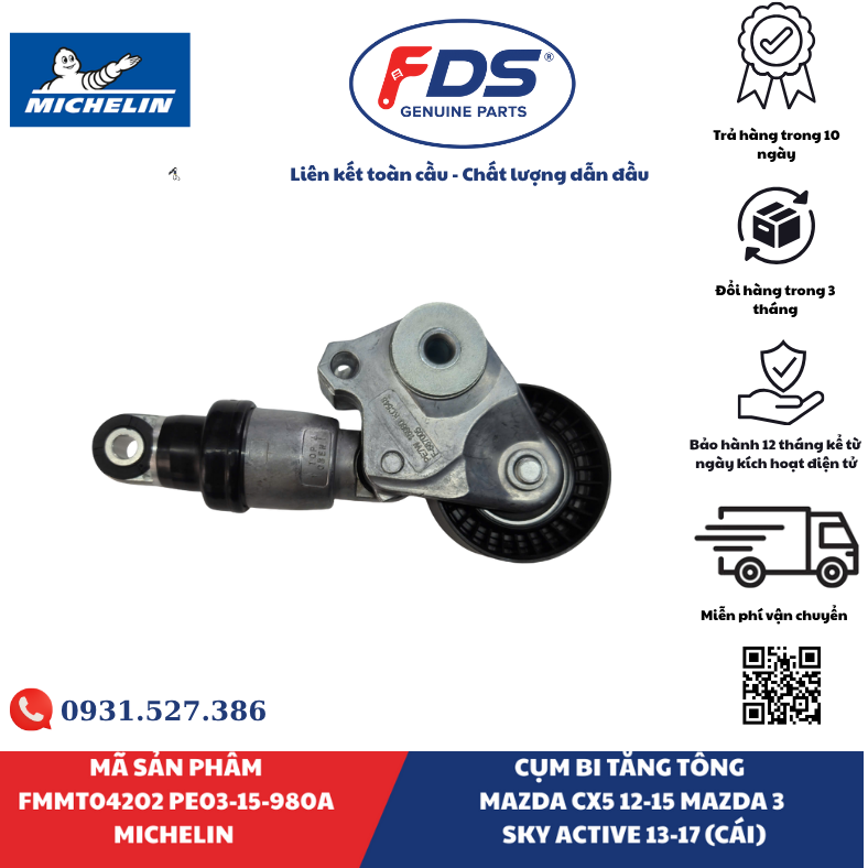 Công ty cổ phần xuất nhập khẩu FDS CỤM BI TĂNG TỔNG MAZDA CX-5 (2012–2015) / MAZDA 3 SKYACTIV (2013–2017) | MICHELIN FMMT04202 – MÃ PE03-15-980A