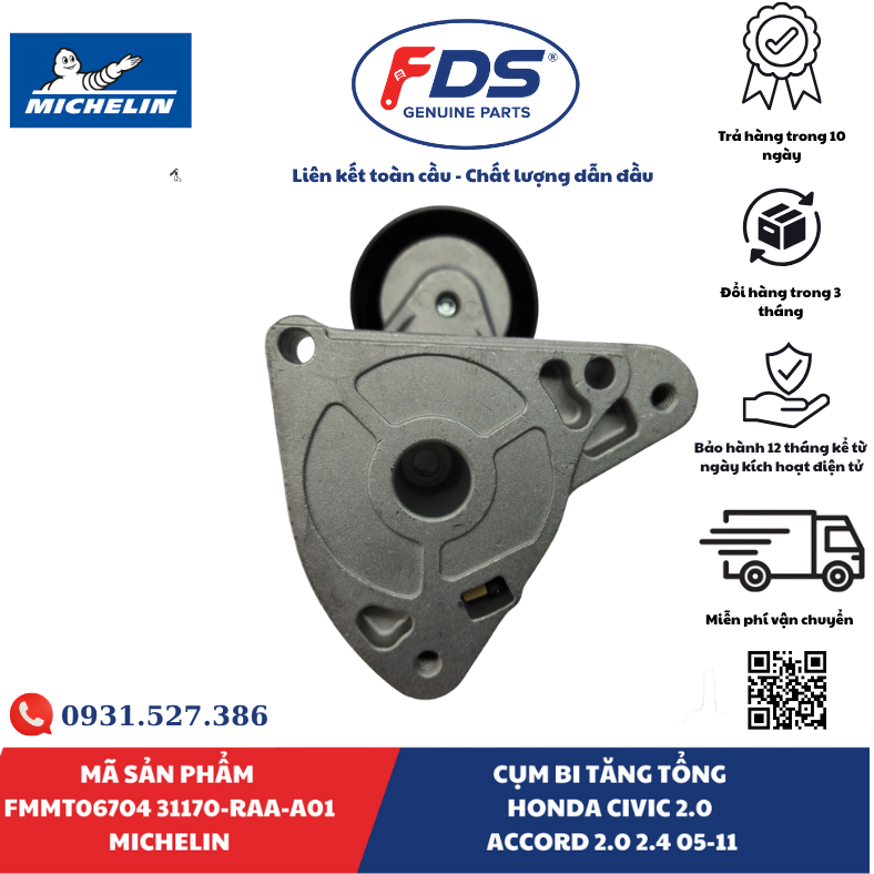 Công ty cổ phần xuất nhập khẩu FDS CỤM BI TĂNG TỔNG HONDA CIVIC 2.0 / ACCORD 2.0 – 2.4 (2005–2011) | MICHELIN FMMT06704 – MÃ 31170-RAA-A01