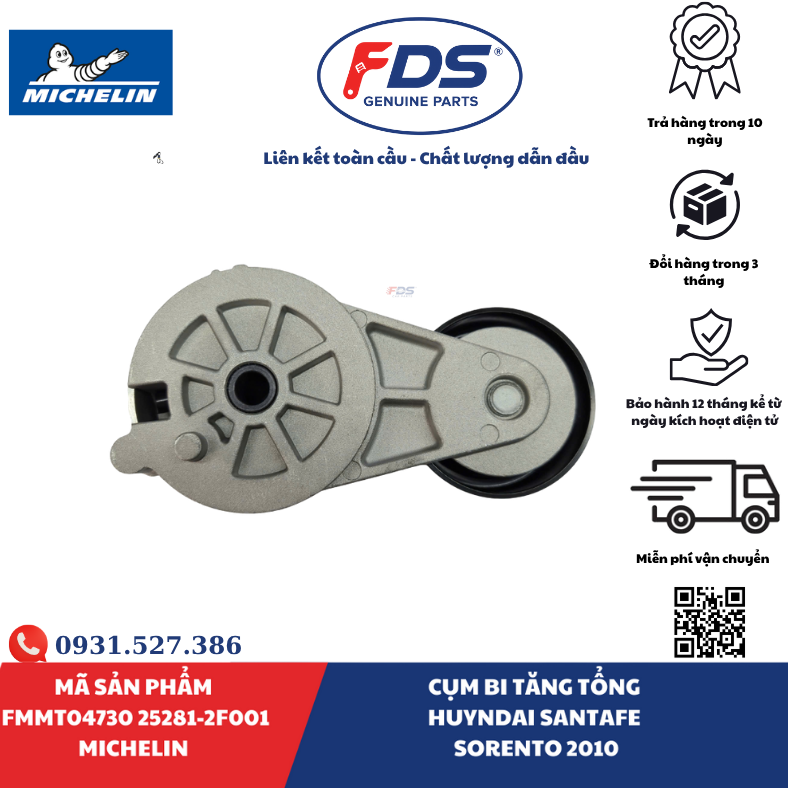Công ty cổ phần xuất nhập khẩu FDS CỤM BI TĂNG TỔNG HYUNDAI SANTAFE / KIA SORENTO (2010) | MICHELIN FMMT04730 – MÃ 25281-2F001