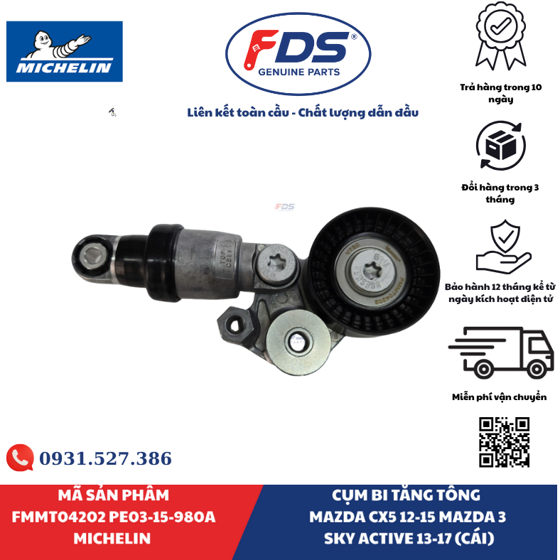 Công ty cổ phần xuất nhập khẩu FDS CỤM BI TĂNG TỔNG MAZDA CX-5 (2012–2015) / MAZDA 3 SKYACTIV (2013–2017) | MICHELIN FMMT04202 – MÃ PE03-15-980A