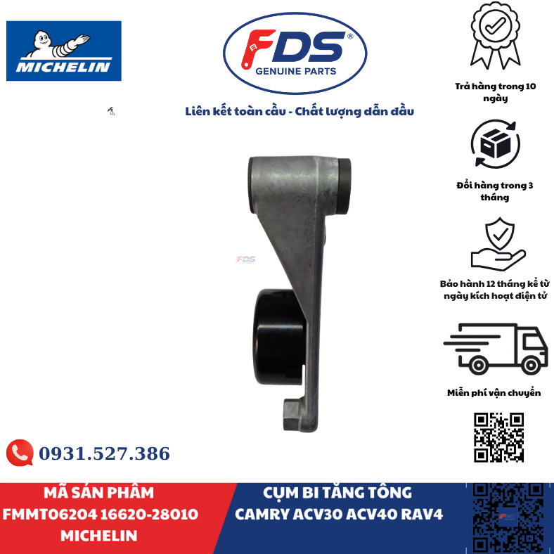 Công ty cổ phần xuất nhập khẩu FDS CỤM BI TĂNG TỔNG TOYOTA CAMRY ACV30 / ACV40 / RAV4 | MICHELIN FMMT06204 – MÃ 16620-28010