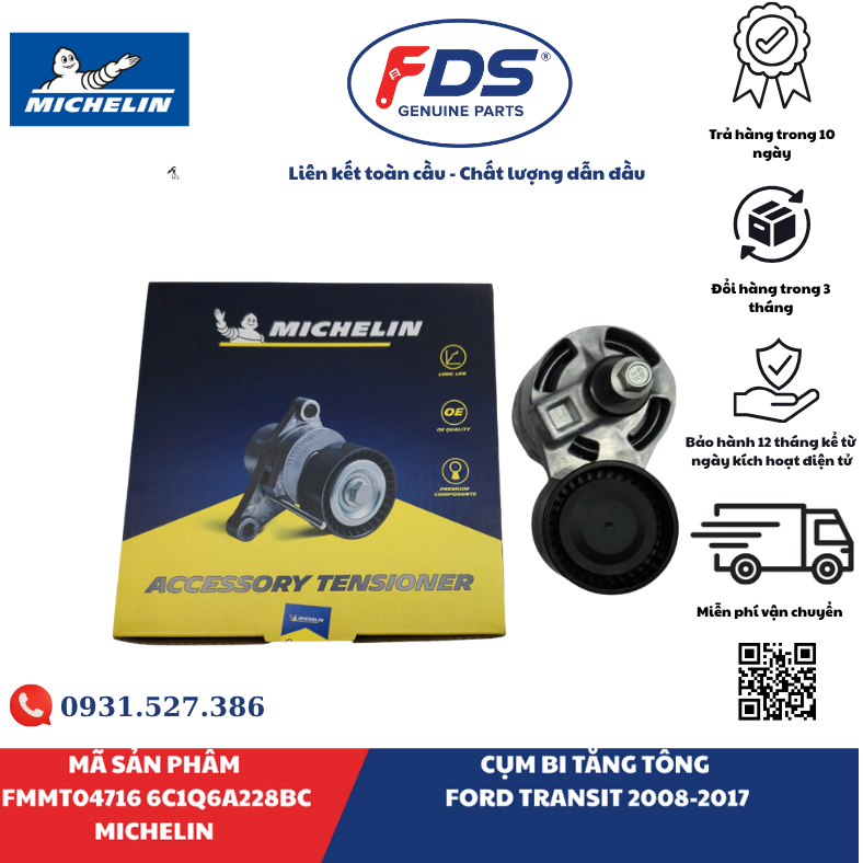 Công ty cổ phần xuất nhập khẩu FDS CỤM BI TĂNG TỔNG FORD TRANSIT (2008–2017) | MICHELIN FMMT04716 – MÃ 6C1Q6A228BC