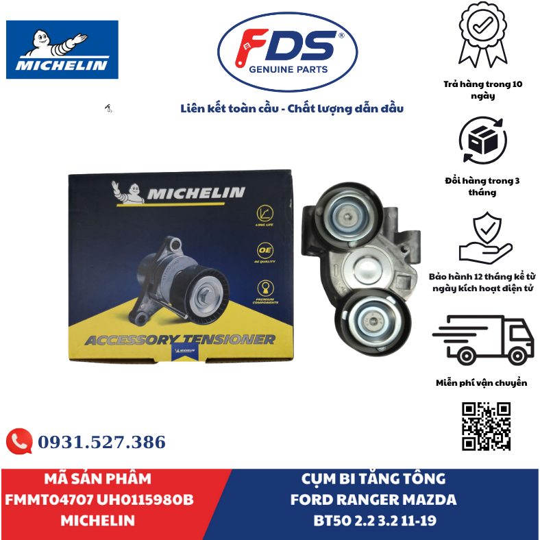 Công ty cổ phần xuất nhập khẩu FDS CỤM BI TĂNG TỔNG FORD RANGER / MAZDA BT-50 2.2 – 3.2 (2011–2019) | MICHELIN FMMT04707 – MÃ UH0115980B